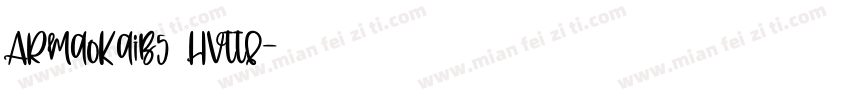 ARMaoKaiB5 HVttf字体转换